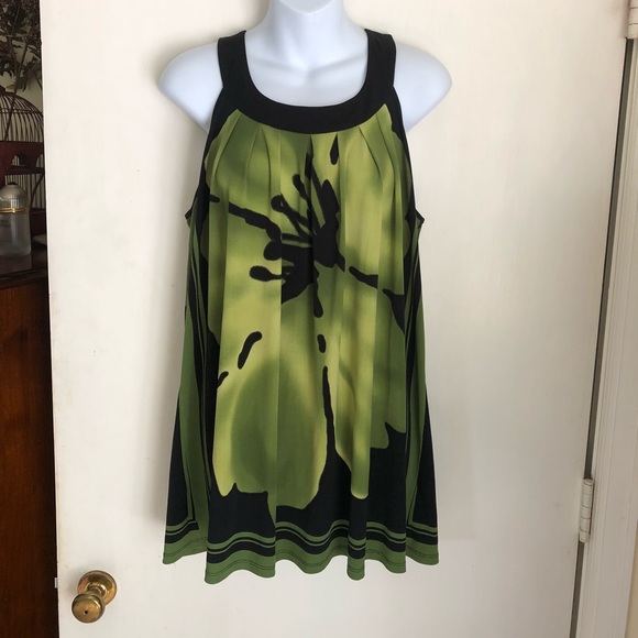 Style & Co. Tops - Green and black tunic tank